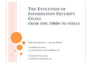 the evolution of information security goals from the 1960s to today