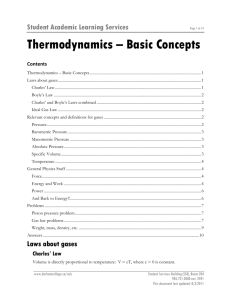 Thermodynamics – Basic Concepts