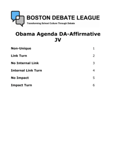 Obama Agenda DA-Affirmative JV