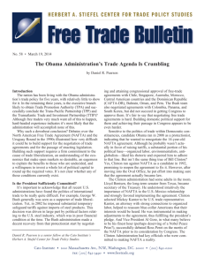 The Obama Administration's Trade Agenda Is