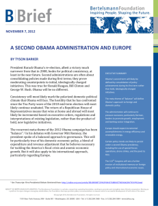 A SECOND OBAMA ADMINISTRATION AND EUROPE