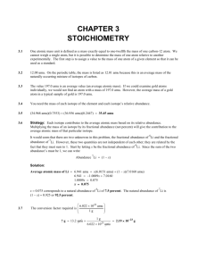 CHAPTER 3 STOICHIOMETRY