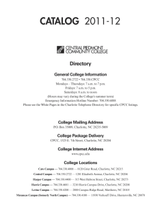 catalog 2011-12 - Central Piedmont Community College