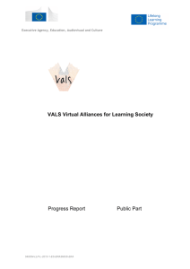 VALS Public Progress Report – October 2014 - VALS