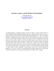 Structure, Agency, and the Design of Social Inquiry
