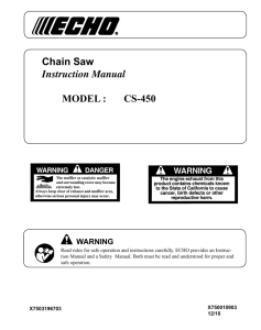 Chain Saw Instruction Manual MODEL : CS-450