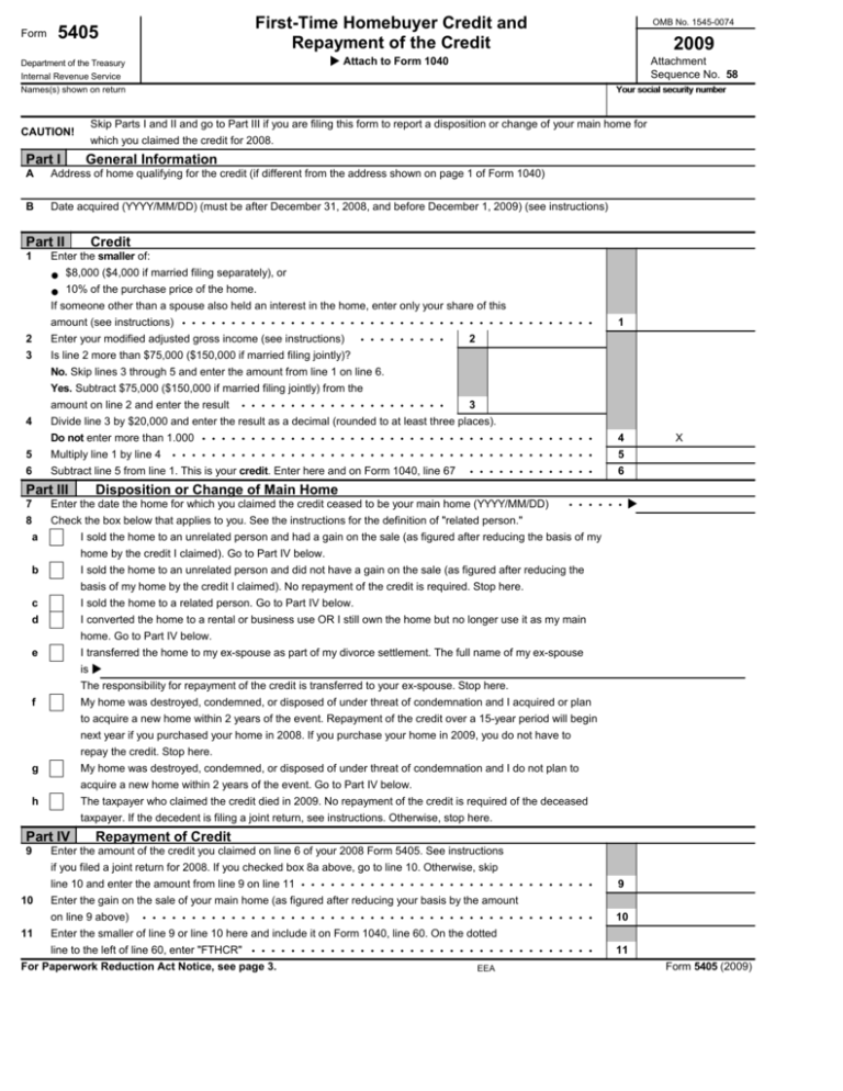 Form 5405 - Taxlegend201.com
