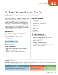 В2 Speed, Acceleration, and Free Fall
