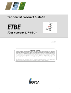 ETBE - Petrochemistry Europe