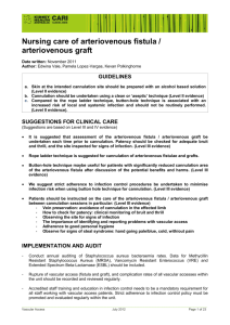 Nursing care of arteriovenous fistula / arteriovenous graft - KHA-CARI