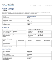 Walsh College College Profile Print Version