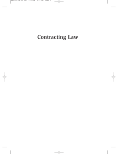 Contracting Law - Carolina Academic Press