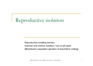 Reproductive isolation