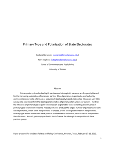 Primary Type and Polarization of State Electorates