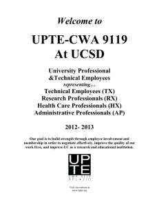Overview  - University Professional and Technical Employees