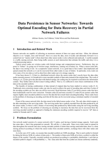 Data Persistence in Sensor Networks: Towards Optimal Encoding