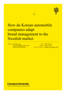 How do Korean automobile companies adapt brand management to