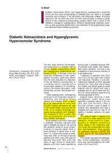 Diabetic Ketoacidosis and Hyperglycemic Hyperosmolar Syndrome