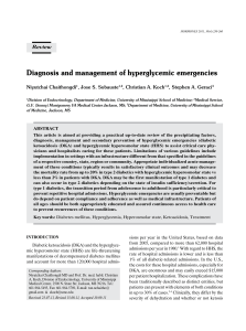 Diagnosis and management of hyperglycemic