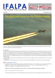 Navigational errors on the North Atlantic