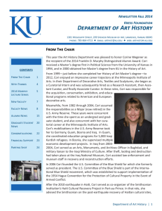 Fall 2014 - The Kress Foundation Department of Art History