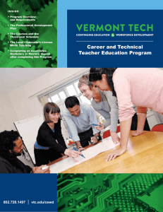 Career and Technical Teacher Education Program