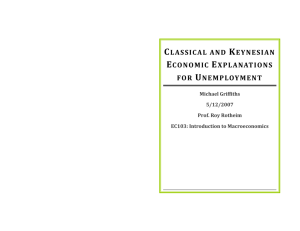 classical and keynesian economic explanations for unemployment