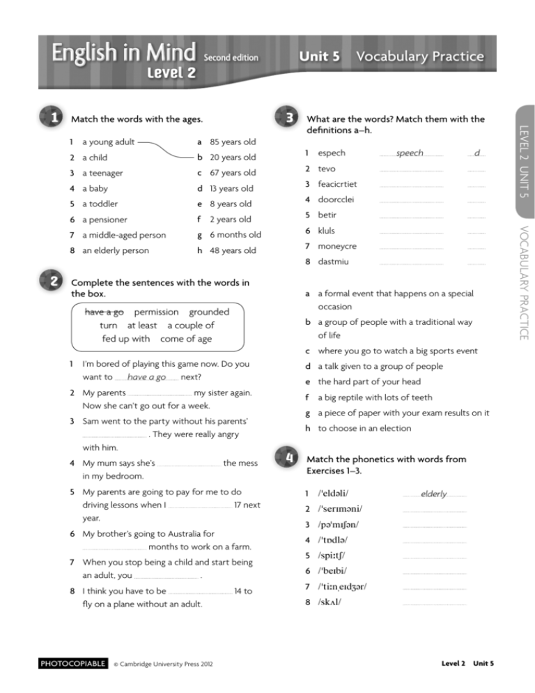 Unit 5 Vocabulary English 2 Honors Worksheets