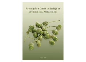 Rooting for a career in ecology and environmental management