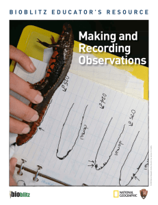Making and Recording Observations