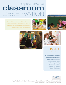 Why Should We Use Classroom Observation