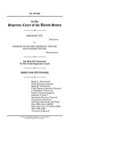 Brief for Petitioner in Brigham City v. Stuart, 05-502