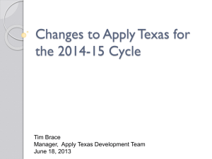 ApplyTexas Changes 2013-2014