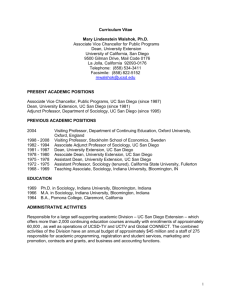 View Walshok's CV - Office of the Provost and Executive Vice