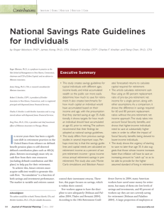 National Savings Rate Guidelines for Individuals