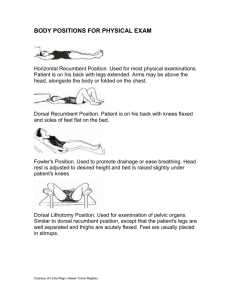 BODY POSITIONS FOR PHYSICAL EXAM