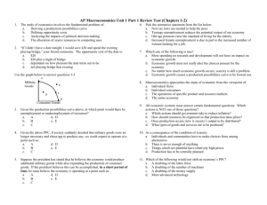 AP Macroeconomics Unit 1 Part 1 Review Test