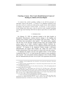 Charting a Course: How Courts Should Interpret Course of Dealing