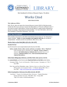 Works Cited - University of Hawaii