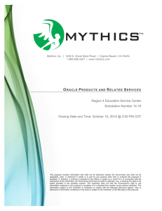 Mythics Proposal - TCPN 14-18