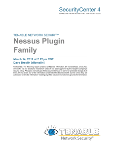 Nessus Plugin Family - Bad Request