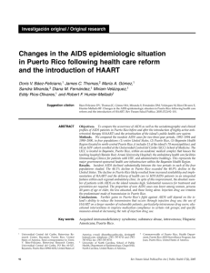 Changes in the AIDS epidemiologic situation in Puerto Rico