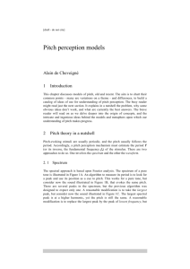 Pitch perception models - Les pages des Équipes Scientifiques