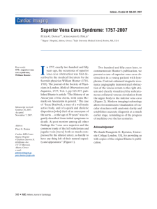 Superior Vena Cava Syndrome: 1757-2007