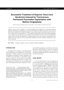 Successful Treatment of Superior Vena Cava Syndrome Induced by