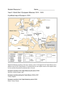 Year 6 Student Resource 1 - Blank Map_European alliances_WWI