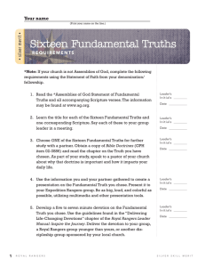 Sixteen Fundamental Truths