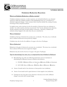 Oxidation-Reduction Reactions