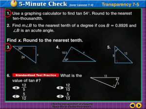 Geometry A Trig Ratios Worksheet Name: Find the sine ...