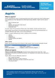 Print the Aspirin fact sheet - DrugInfo
